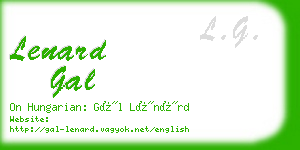 lenard gal business card